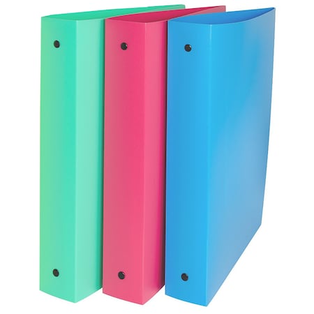 C-Line Products 3-Ring Binder, 1.5in Capacity, Assorted Tropic Tones, PK3 31720
